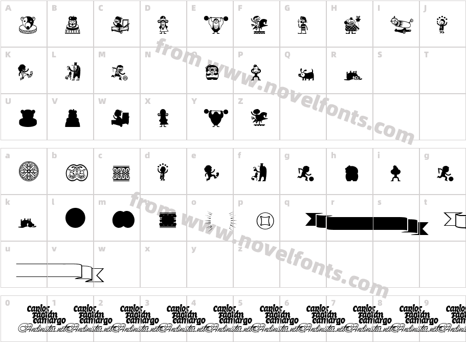 Citronela Dingbats Free DemoCharacter Map