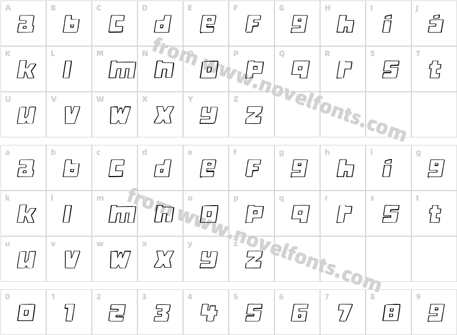 Classica ItalicCharacter Map