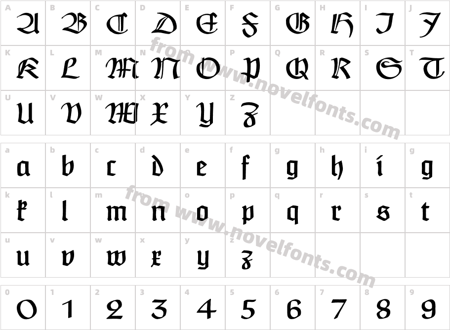 Claudius AlternateCharacter Map