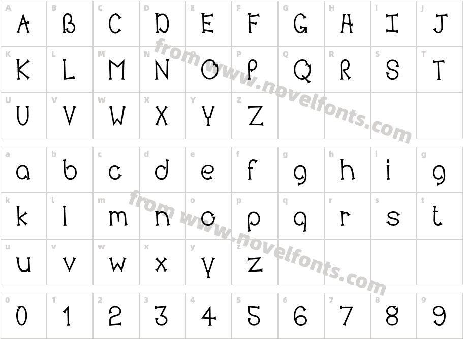 Cloudy Rubber 101Character Map
