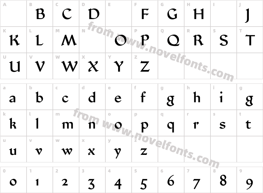 JubileeMediumCharacter Map