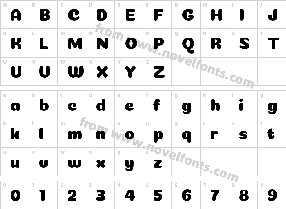 Coiny CyrillicCharacter Map