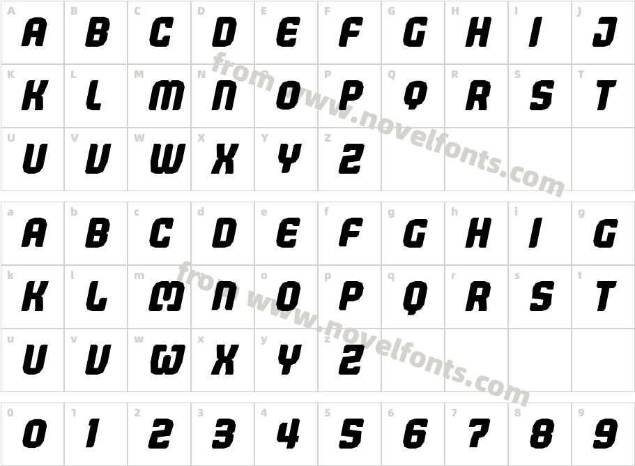 Judgement-BoldItalicCharacter Map