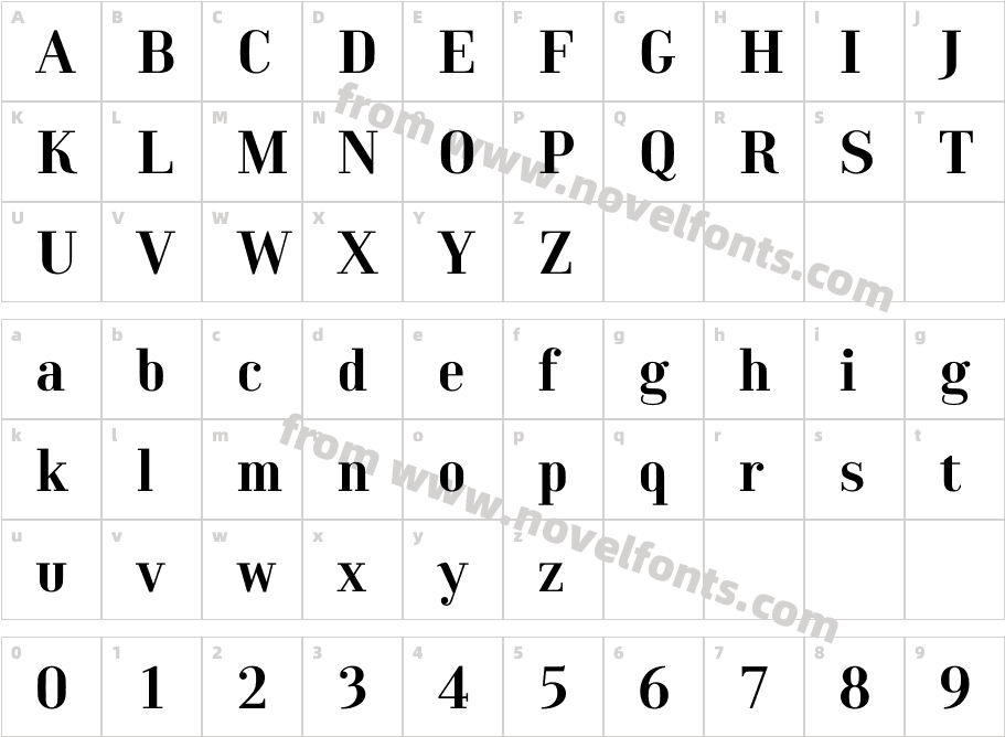 Compass Next BoldCharacter Map
