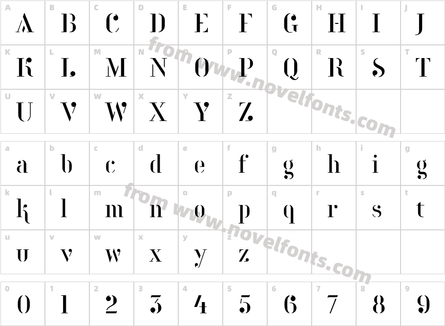 CompassTRF Stencil AlternateCharacter Map