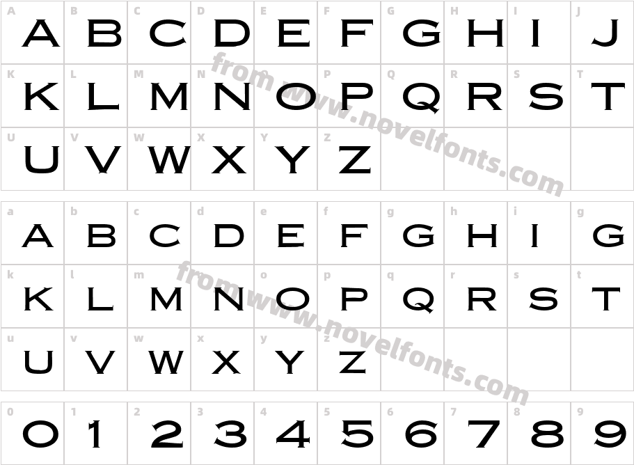 Copper BlackDB NormalCharacter Map