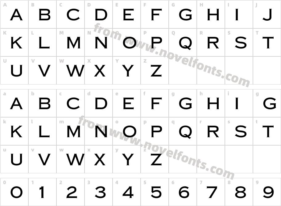 Copperplate CC HeavyCharacter Map