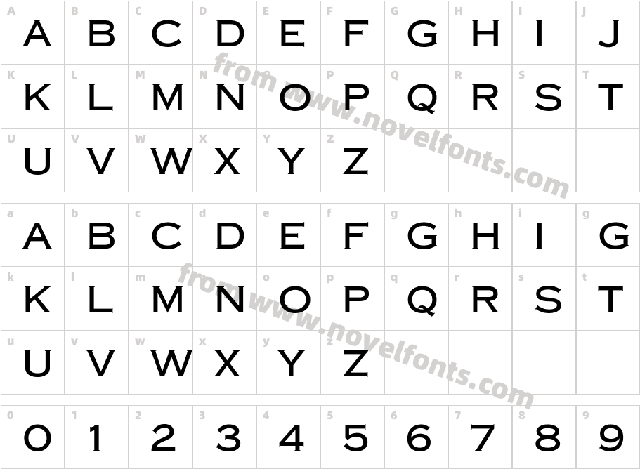 Copperplate CC HeavyCharacter Map