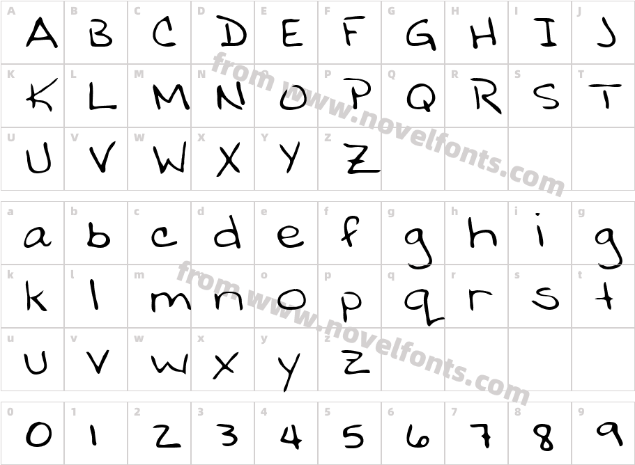 Corbitt RegularCharacter Map