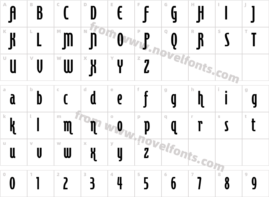 Cornerstone Flair BoldCharacter Map