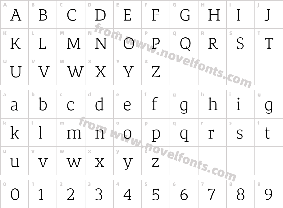 Corpo_ Serif LightCharacter Map