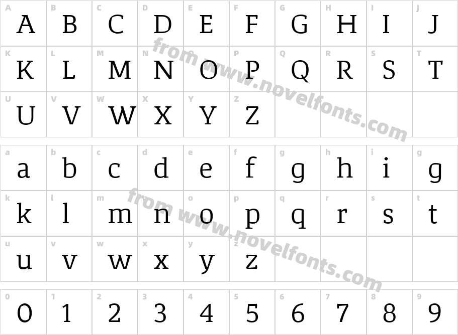 Corpo_ Serif RegularCharacter Map