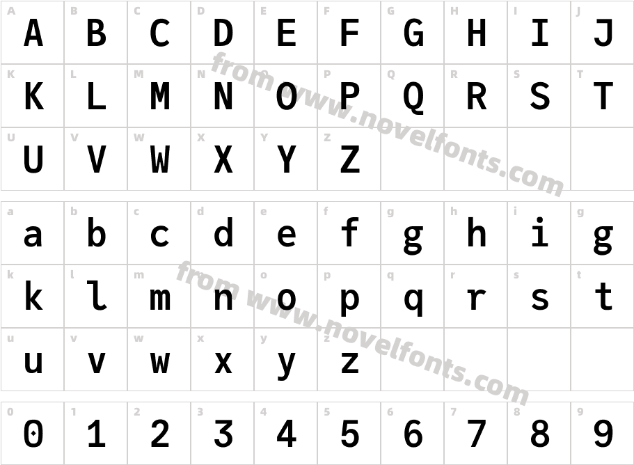 JuliaMonoCharacter Map