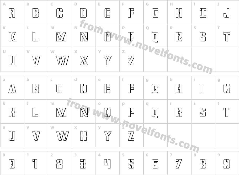 Covert Ops OutlineCharacter Map