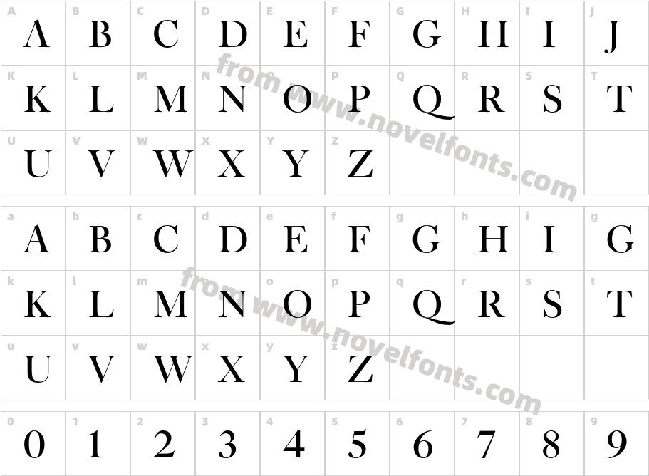 Cradley Title Regular2Character Map