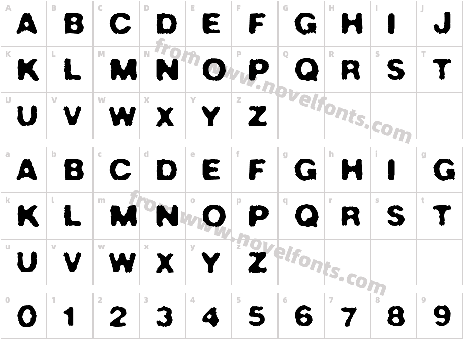 Crush No. 49Character Map