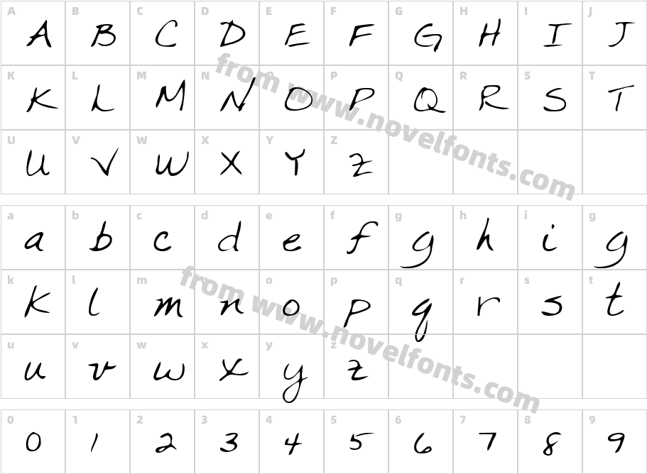 Crystals Hand RegularCharacter Map