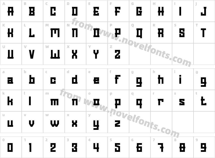 Cyber DisplayCharacter Map