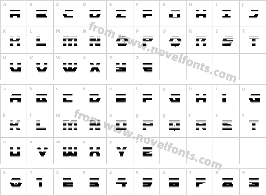 Cyberform GradientCharacter Map