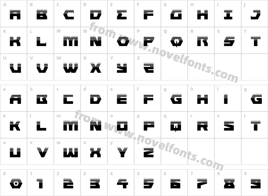 Cyberform HalftoneCharacter Map
