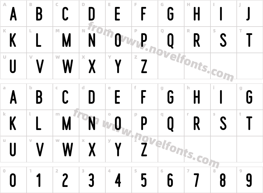 Cynzia BoldCharacter Map
