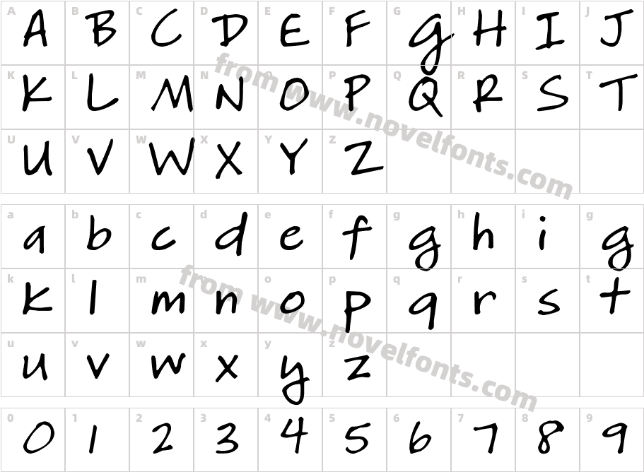 DJB HeatherGCharacter Map