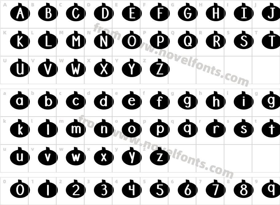 DJB Linus' Pumpkin 2Character Map