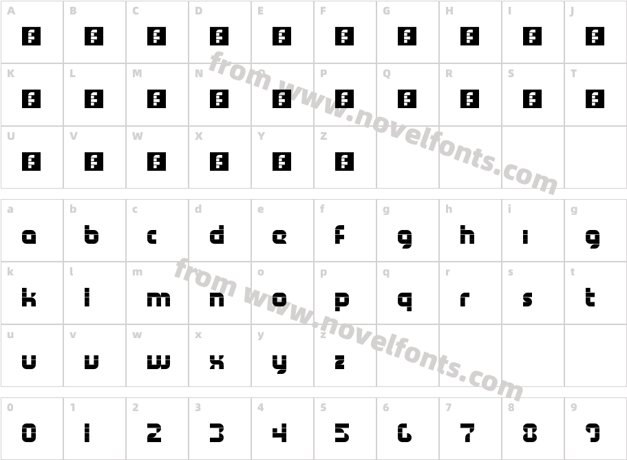 Dafont.com RegularCharacter Map