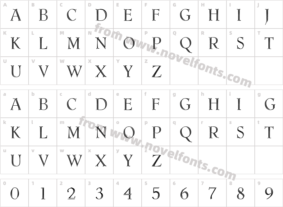 Dagenham Regular DBCharacter Map