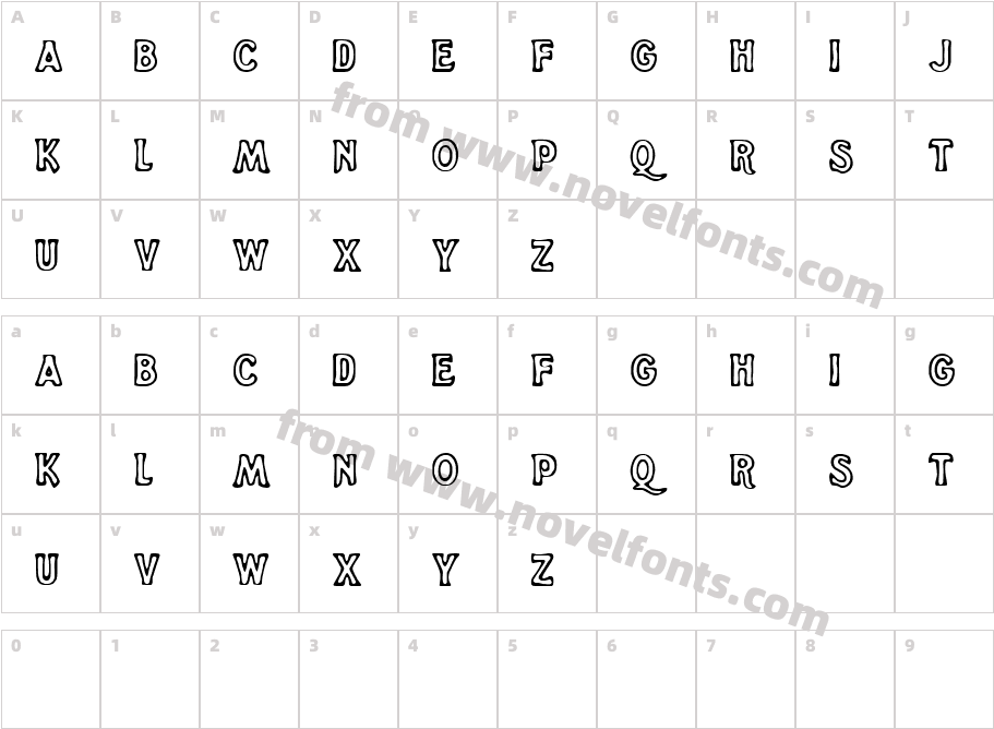 Dandelion Text Only HollowCharacter Map