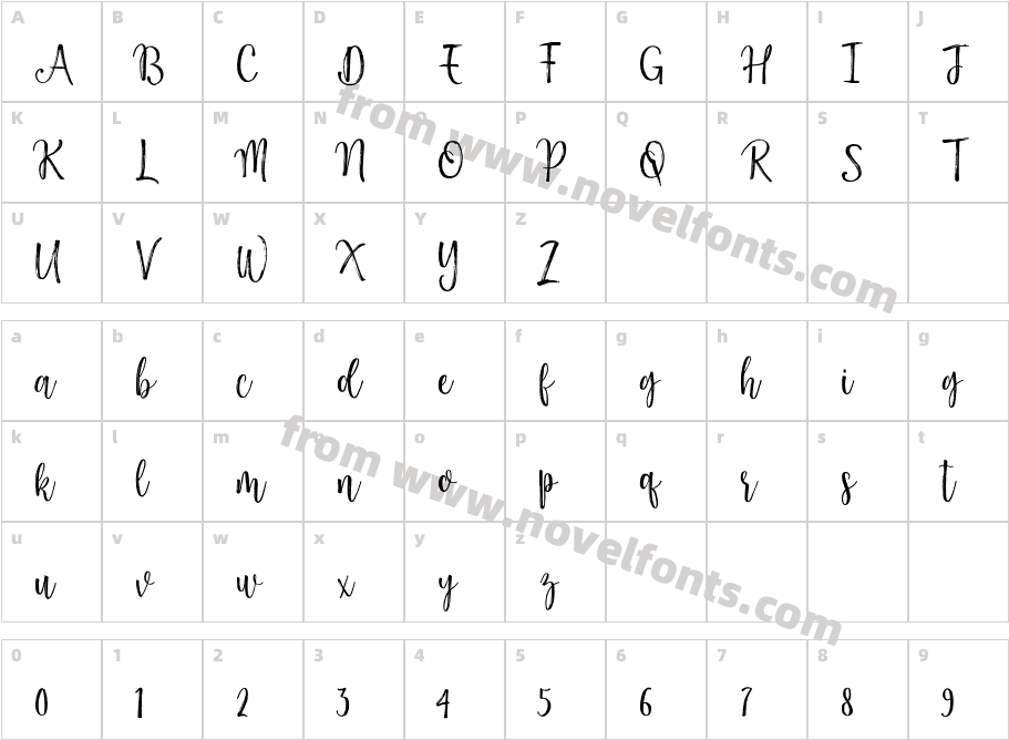 Darling Harbour SlantCharacter Map