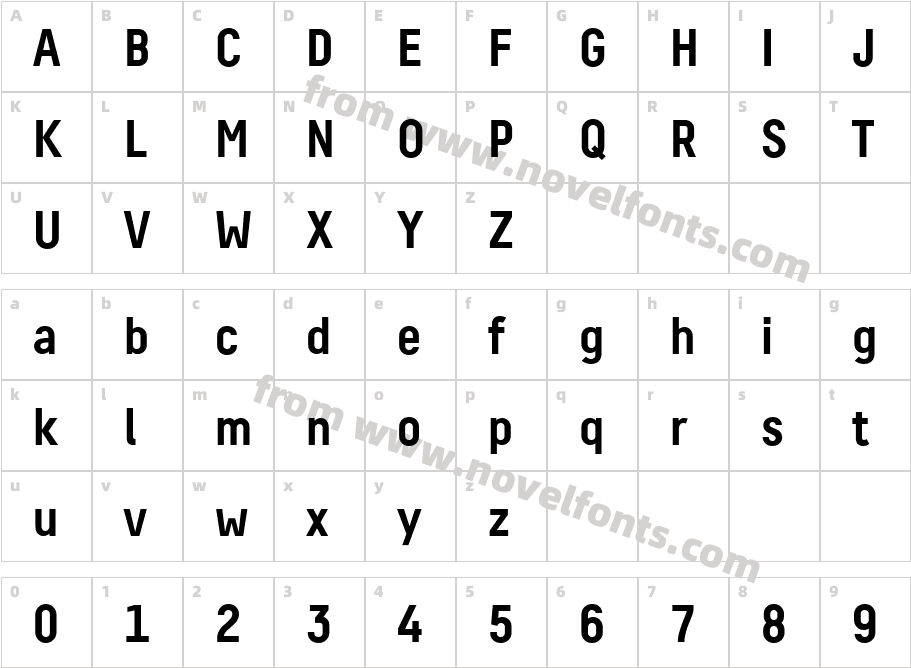 Decima ProA BoldCharacter Map