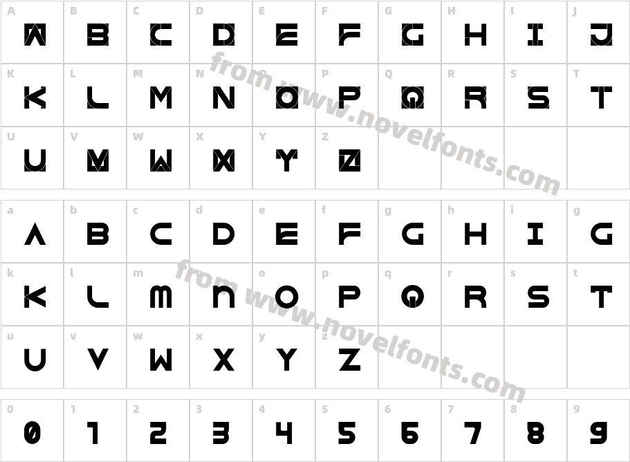DejavuTF BoldCharacter Map
