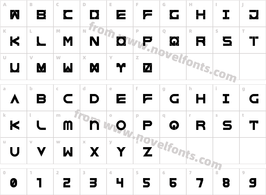 DejavuTF BoldCharacter Map