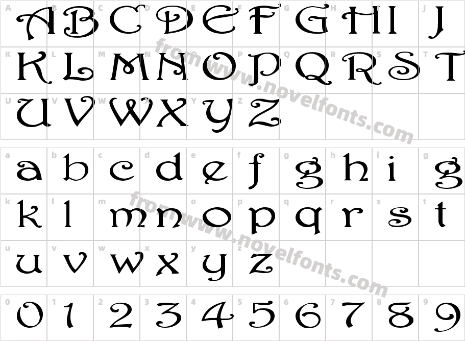 Delight Ext RegularCharacter Map
