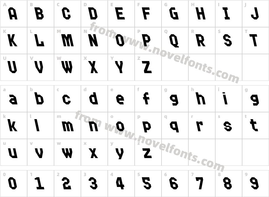 Delta Block ItalicCharacter Map