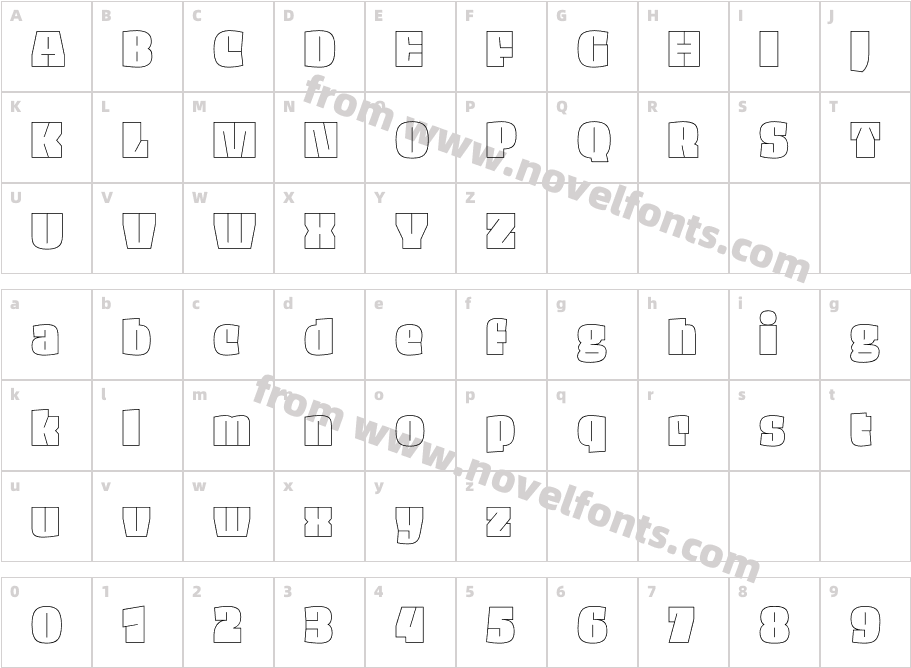 Densit Air SerifCharacter Map