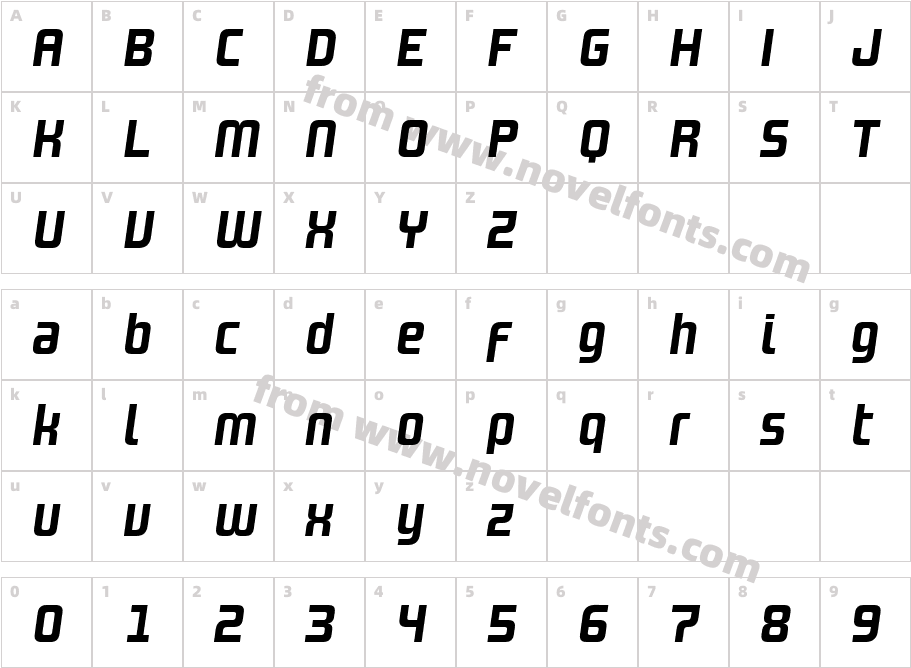 Design SystemA 700ICharacter Map
