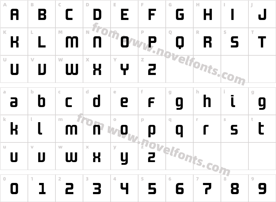 Design SystemA 700RCharacter Map