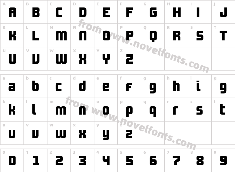 Design SystemA 900RCharacter Map