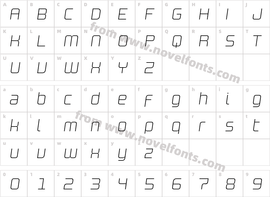 Design SystemB 100ICharacter Map