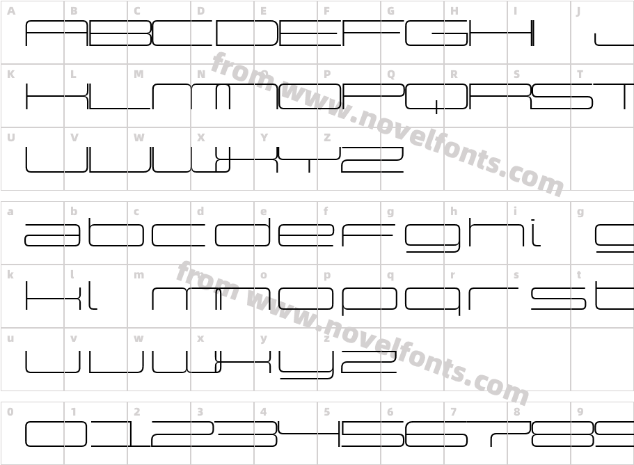 Design SystemE 100RCharacter Map