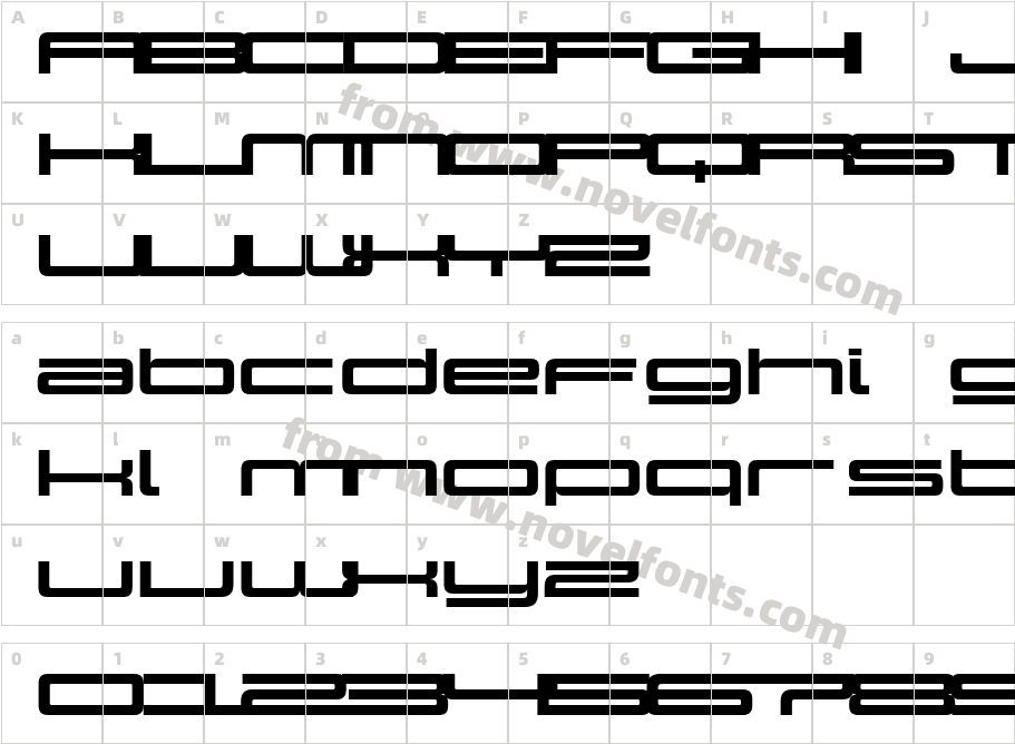 Design SystemE 900RCharacter Map