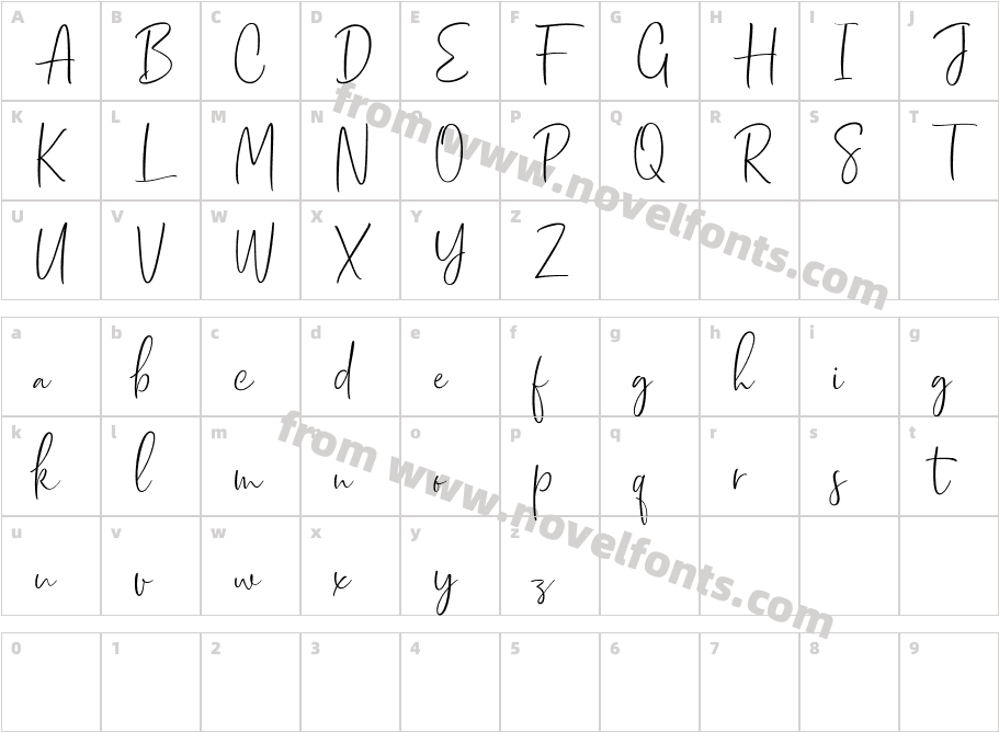 Dhanikans Signature RegularCharacter Map