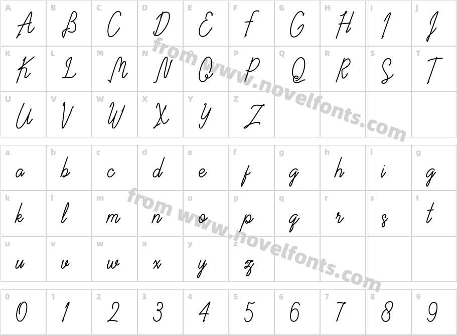 Dheynamist RegularCharacter Map