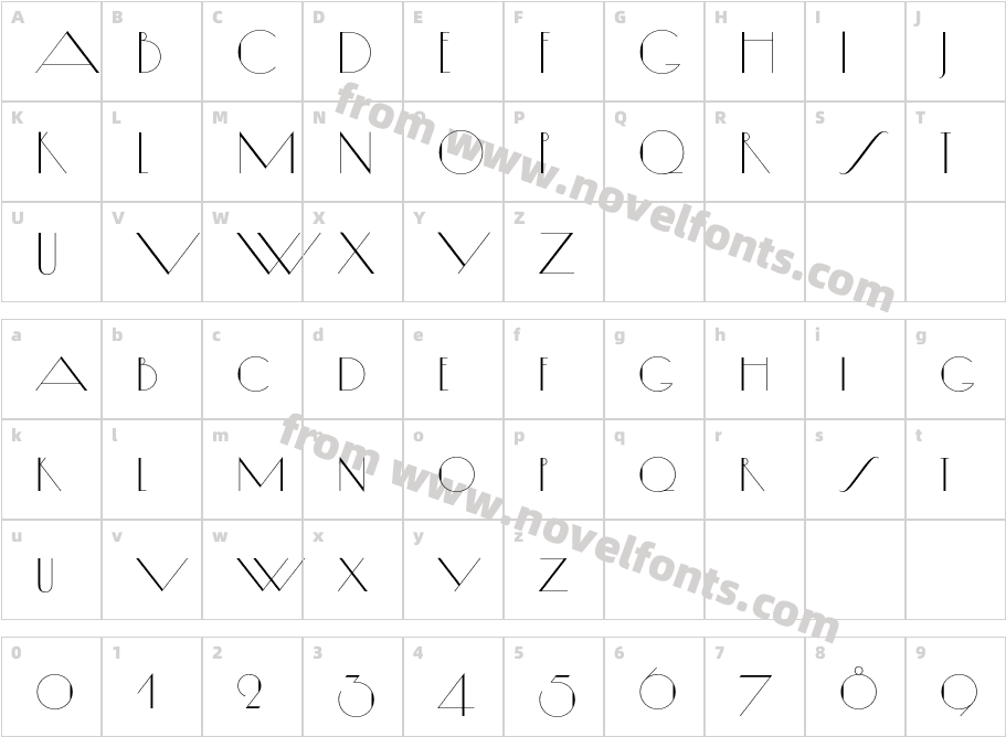 Diamond Ring RegularCharacter Map