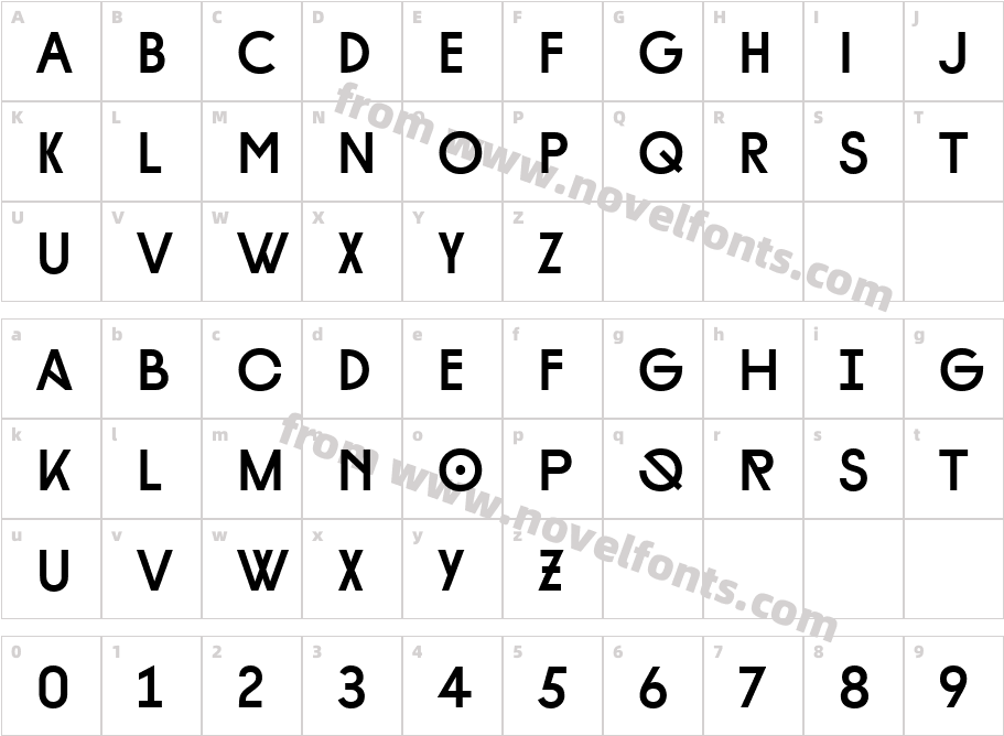 Diamonds Regular 3Character Map