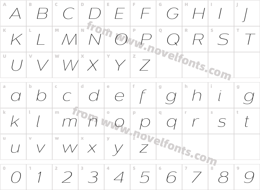 Dienstag Regular 4Character Map