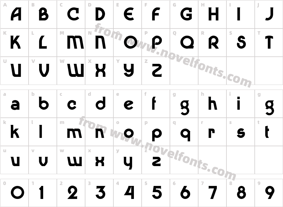 Dingaling MediumCharacter Map