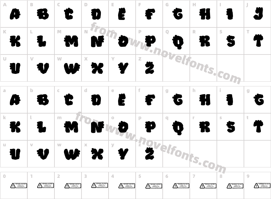 Dino Roar PERSONAL USE ONLY!Character Map